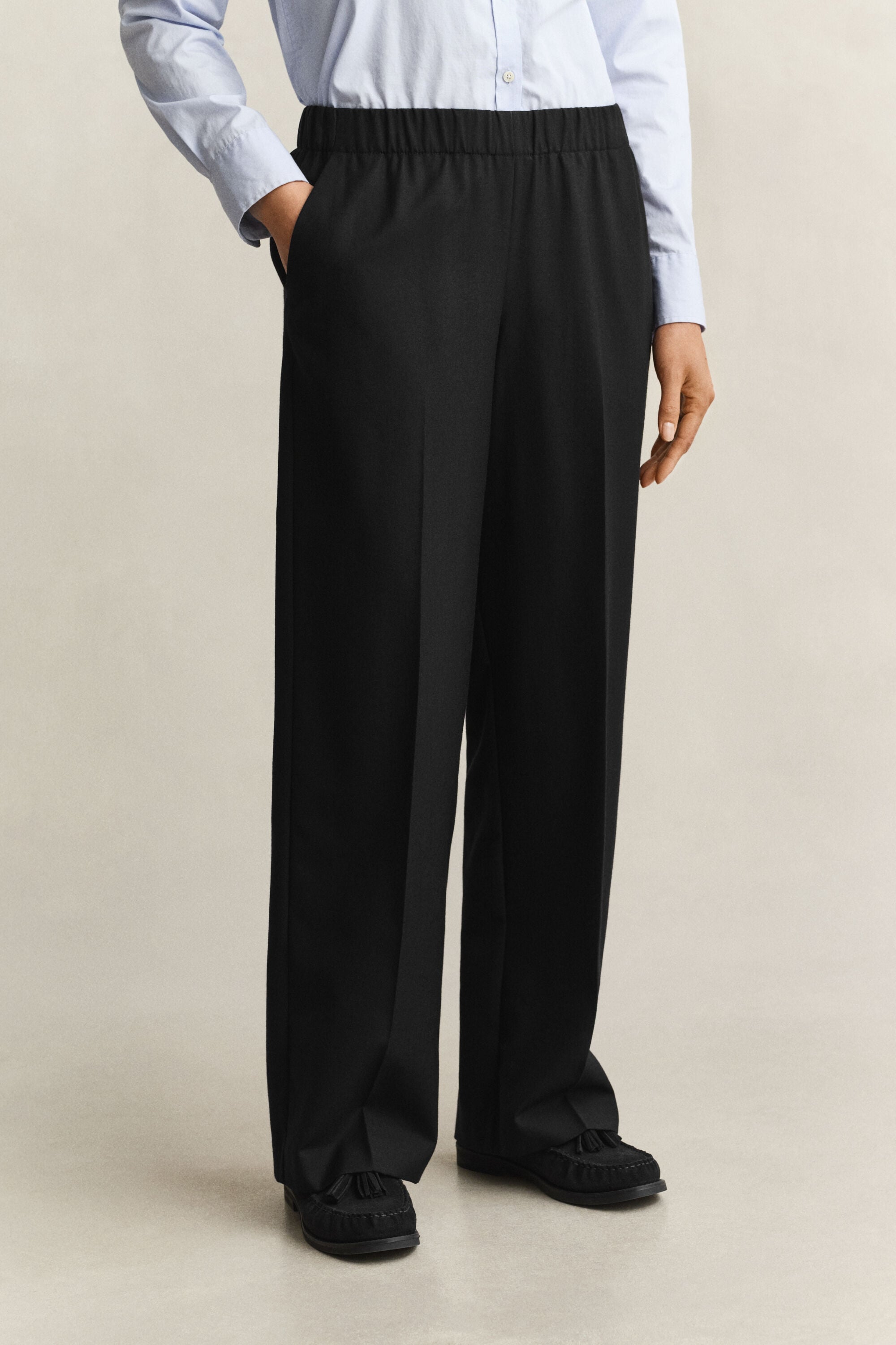 Pantalon en laine mélangée