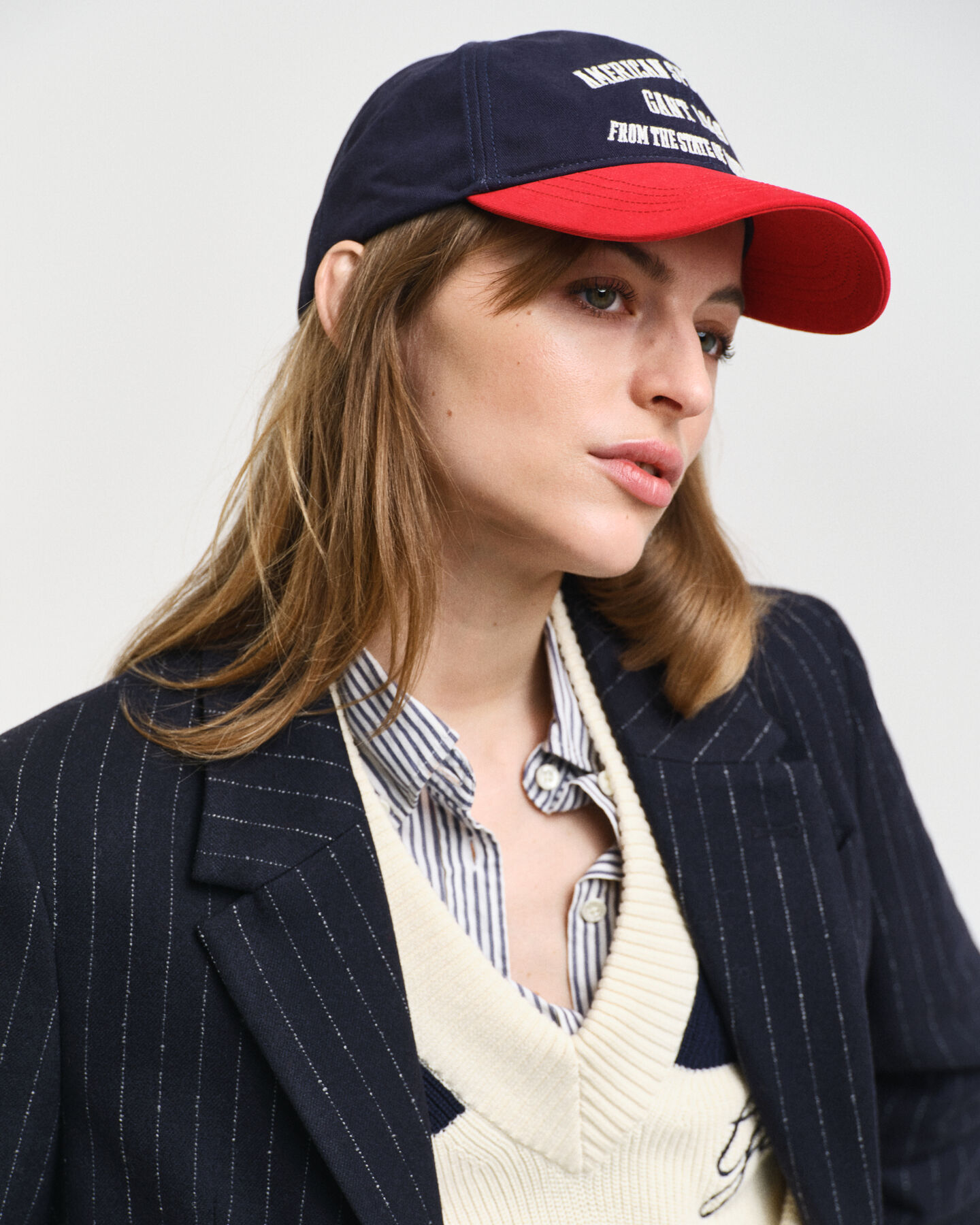 Veste blazer regular fit à rayures tennis