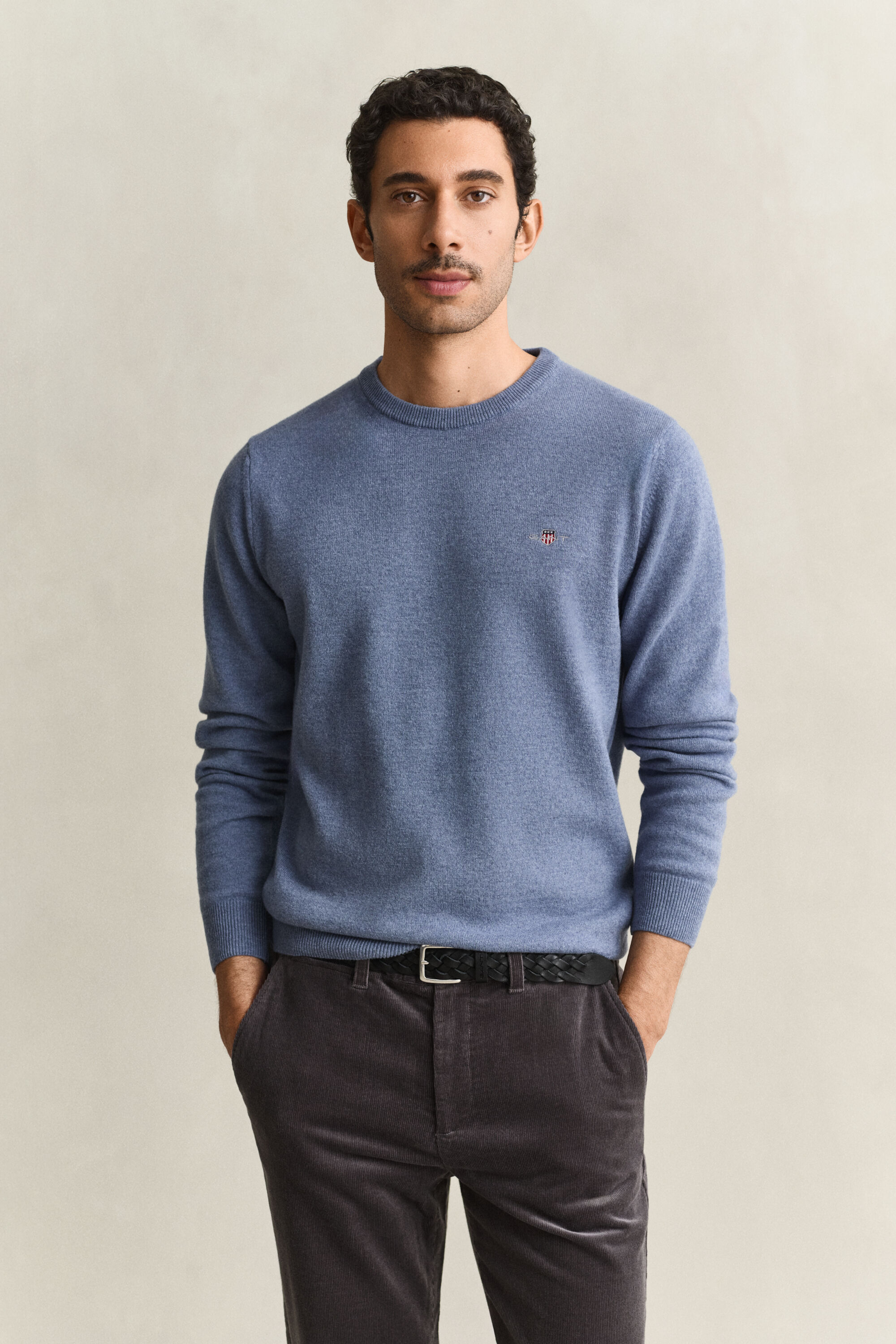 Pull col rond en laine d’agneau