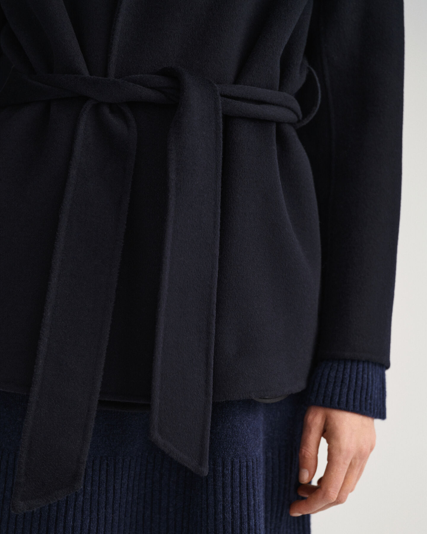 Veste blazer cousue main avec ceinture