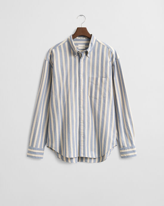 Chemise coupe décontractée en coton Oxford à rayures Heritage
