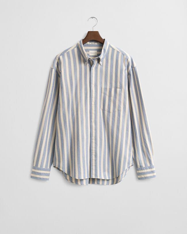 Chemise coupe décontractée en coton Oxford à rayures Heritage