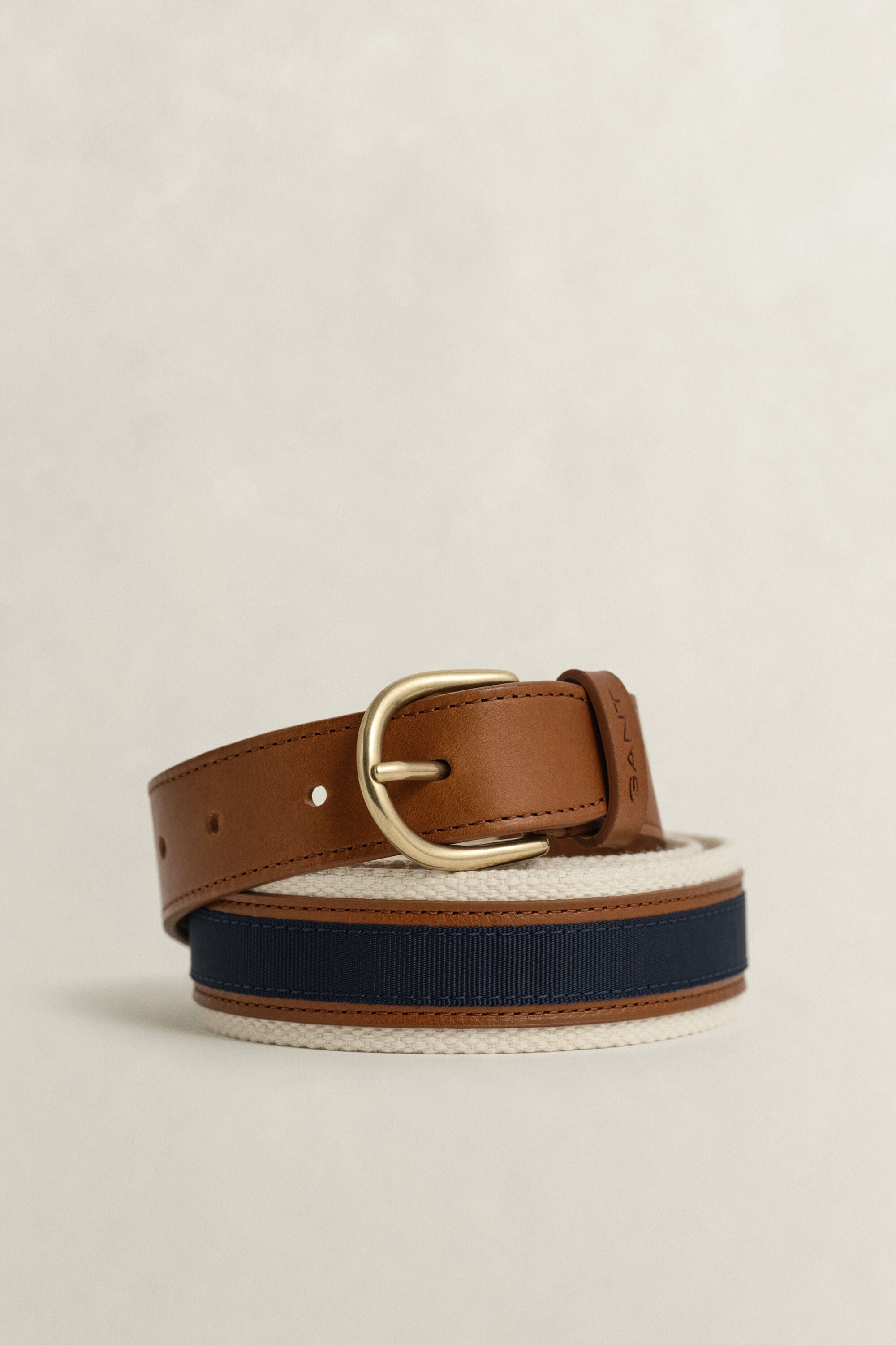Ceinture en toile et gros-grain