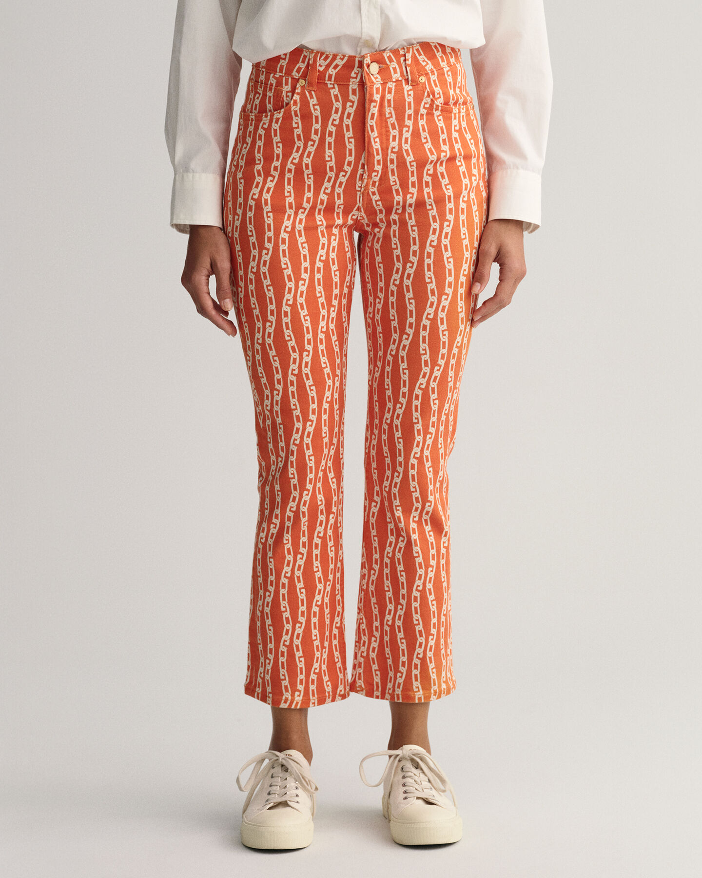 Jean court Chain Print