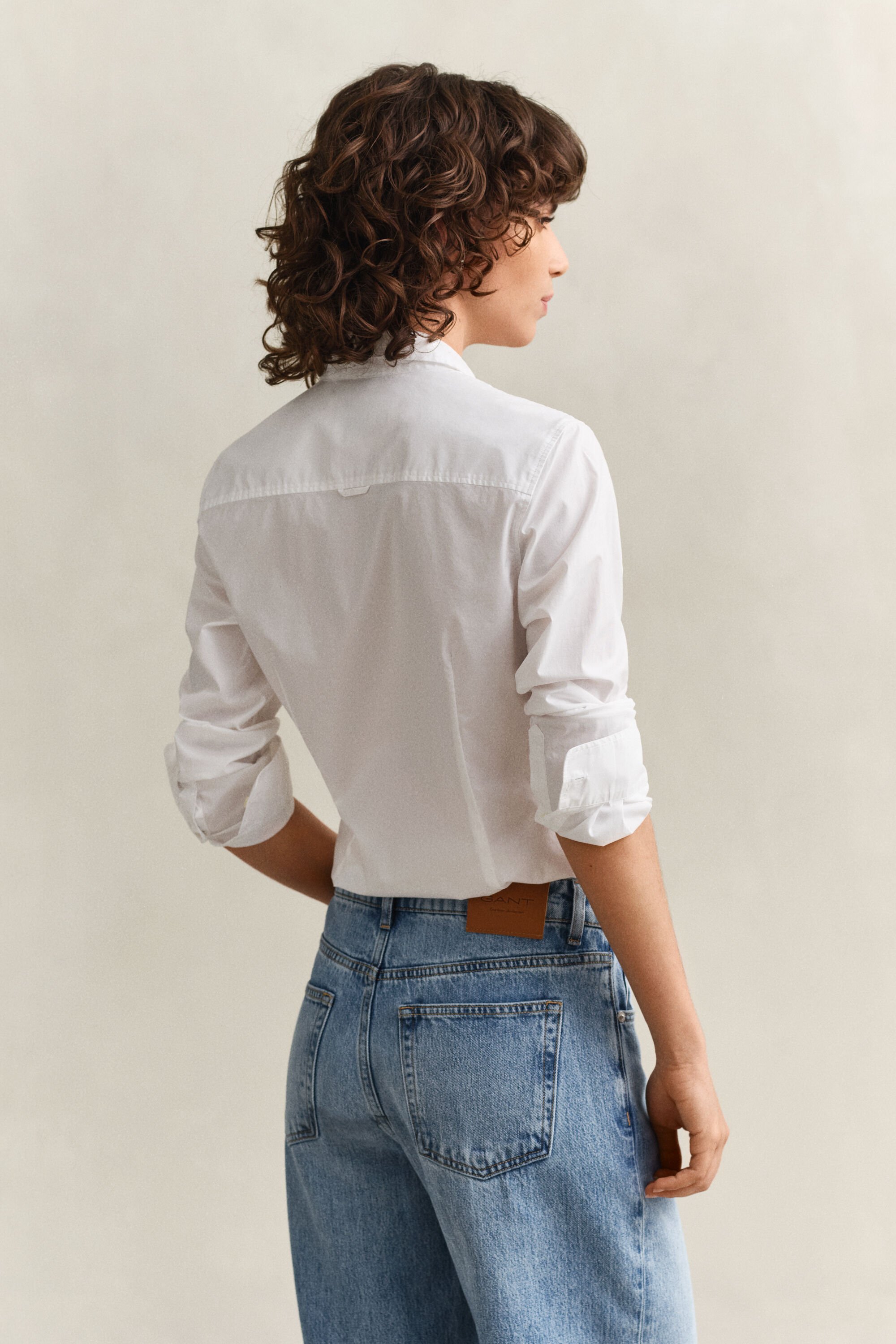 Chemise coupe slim en popeline