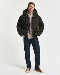 Chemise coupe regular en velours côtelé à carreaux