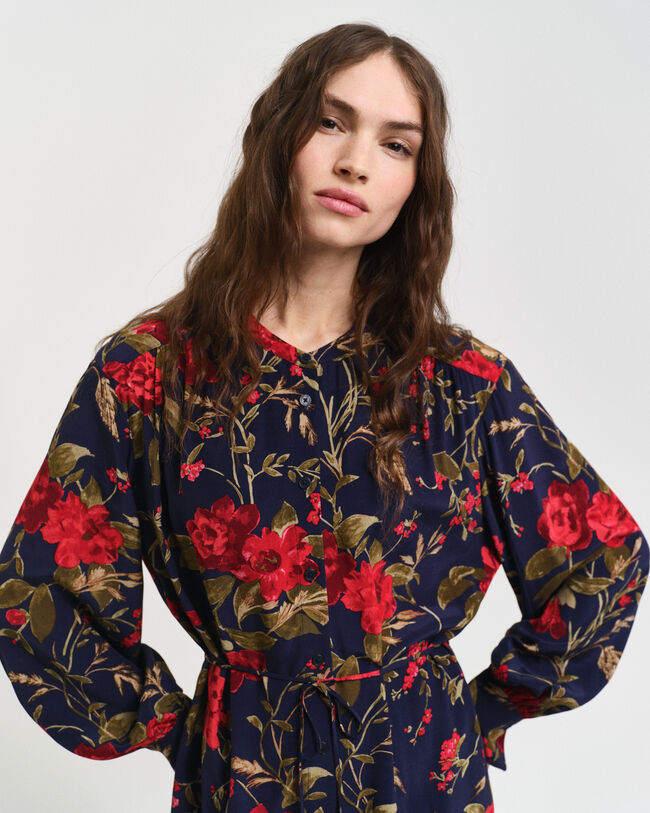 Robe avec roses imprim&eacute;es