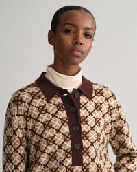 Pull fa&ccedil;on polo en maille G Patterned Jacquard