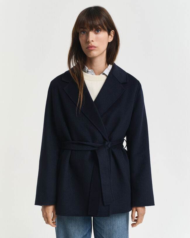 Veste cousue main avec ceinture