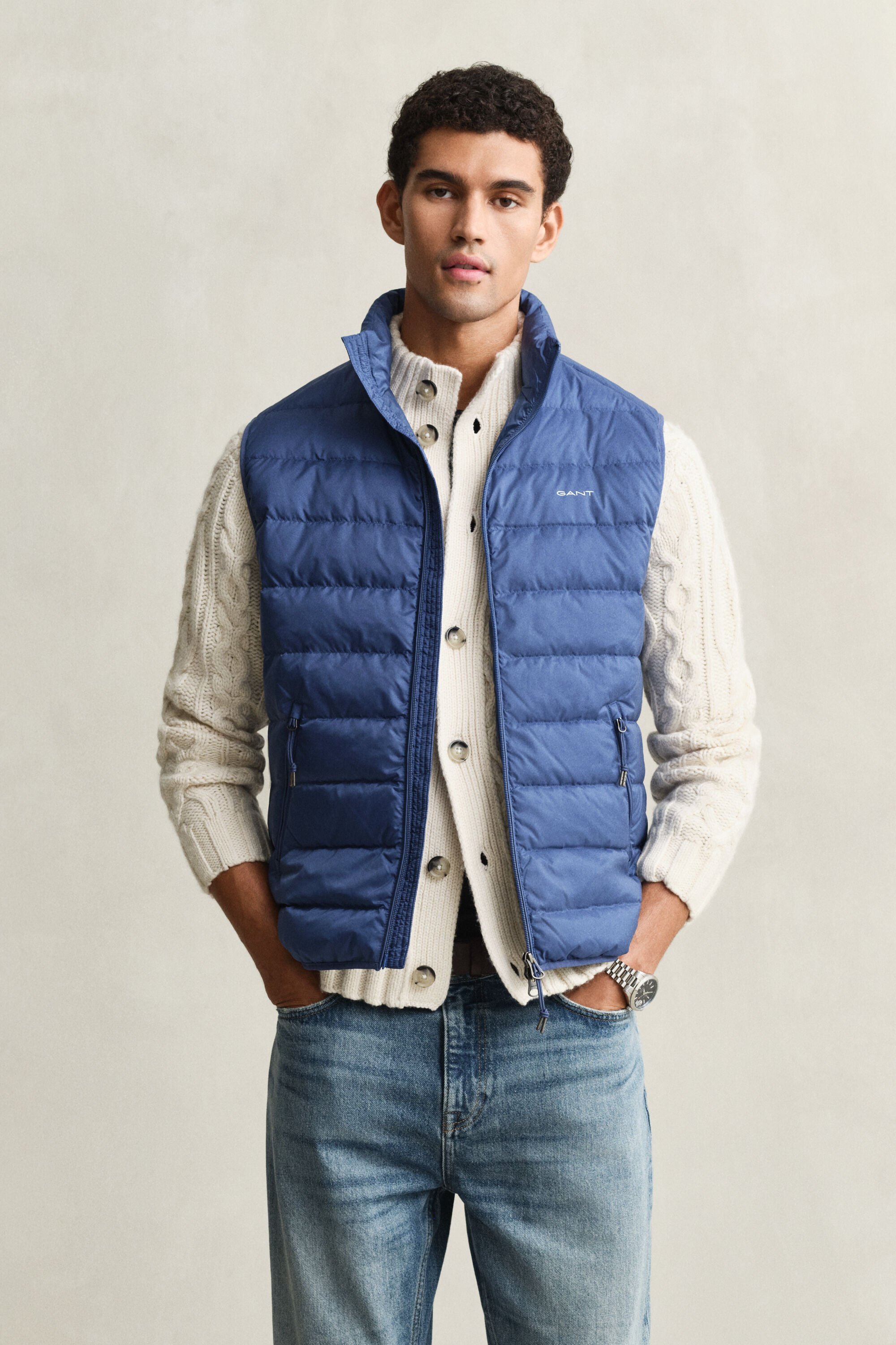 Doudoune sans manches légère en duvet