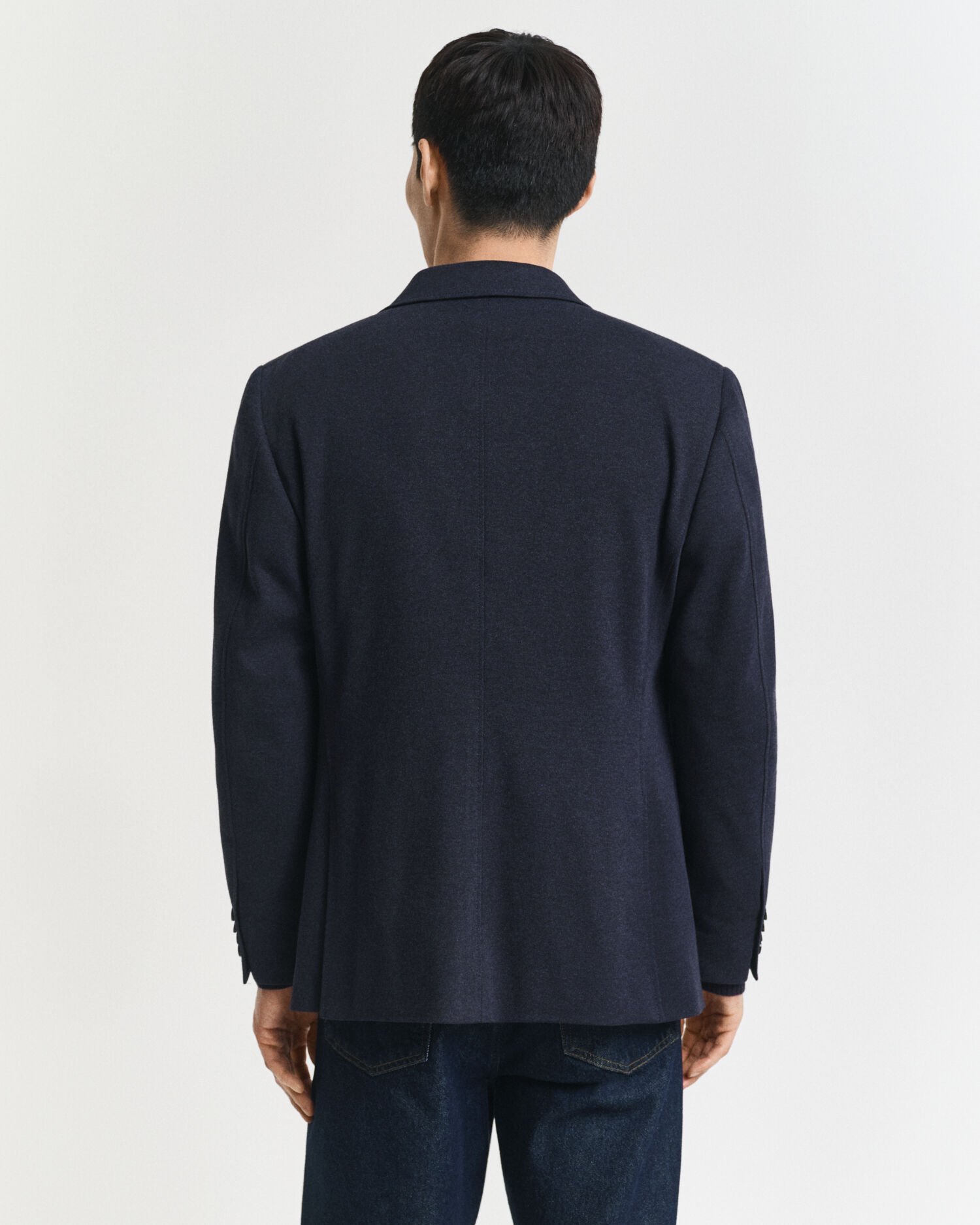 Veste blazer coupe slim en jersey piqué bicolore