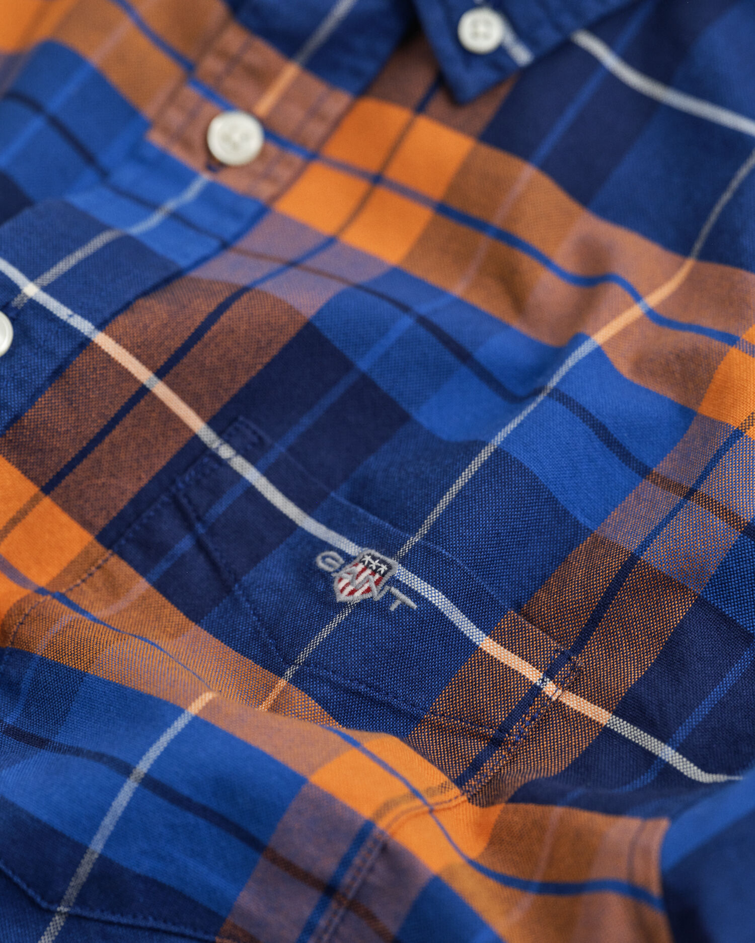 Chemise en coton Oxford à carreaux Ado