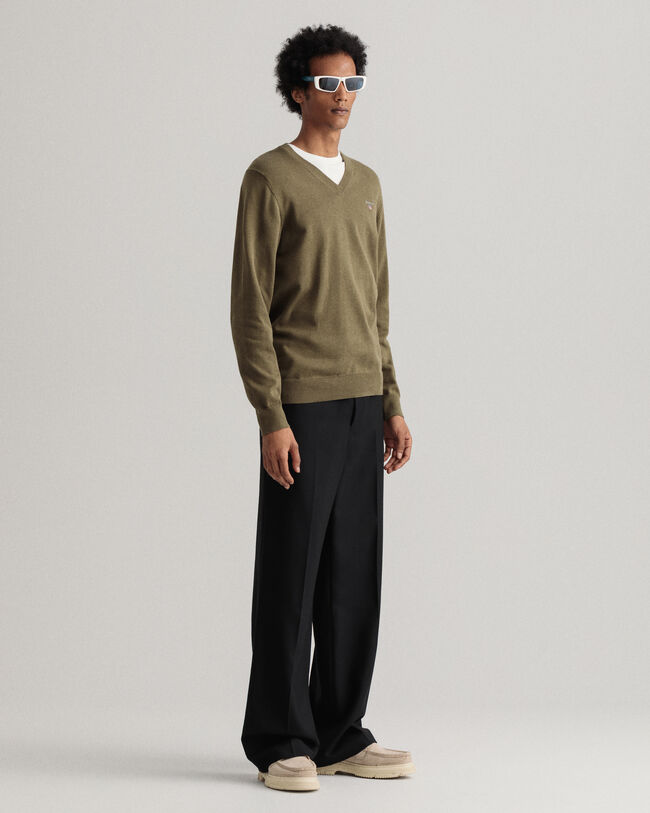 Pull col V en coton Classic