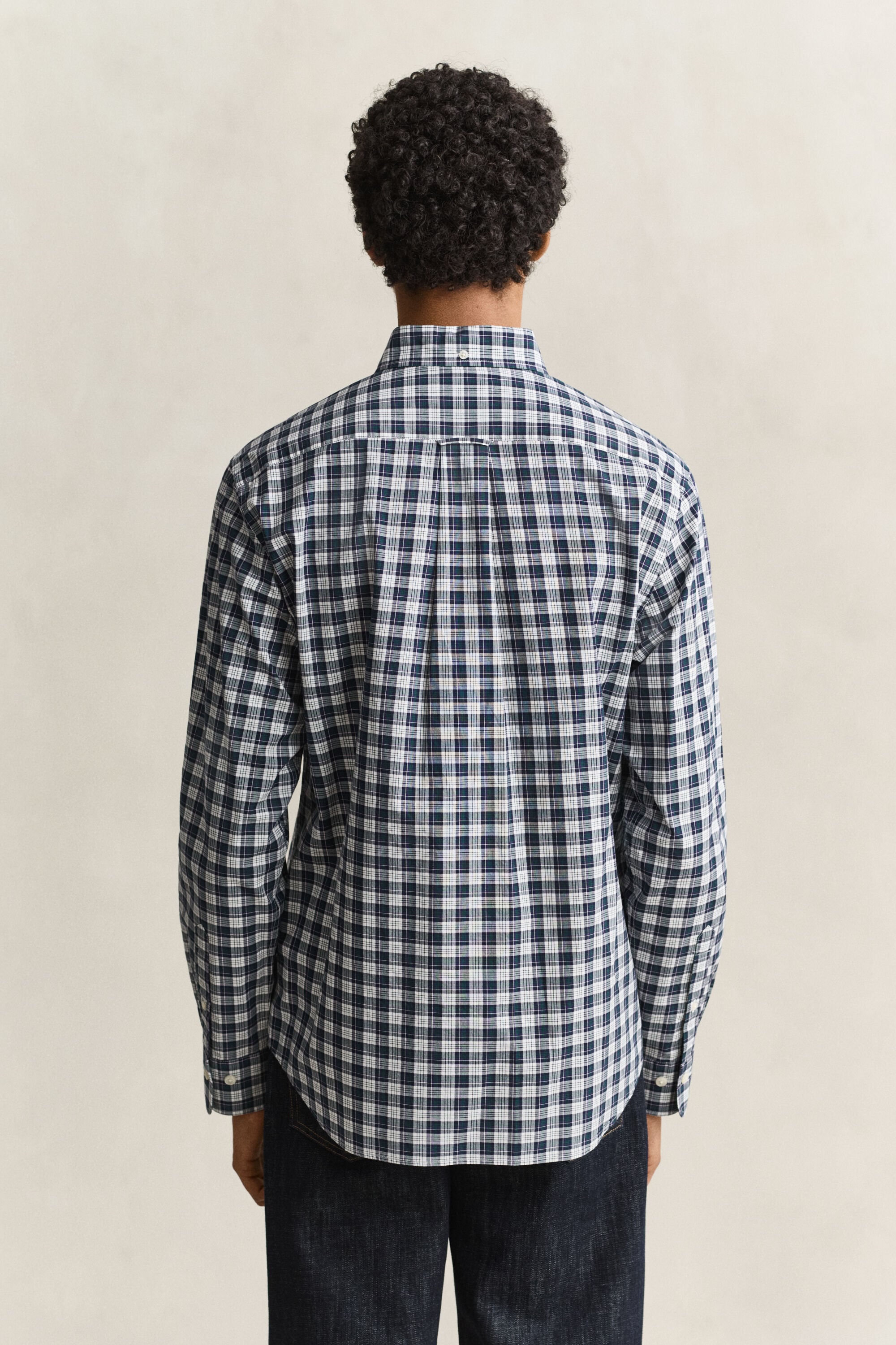 Chemise en popeline à carreaux