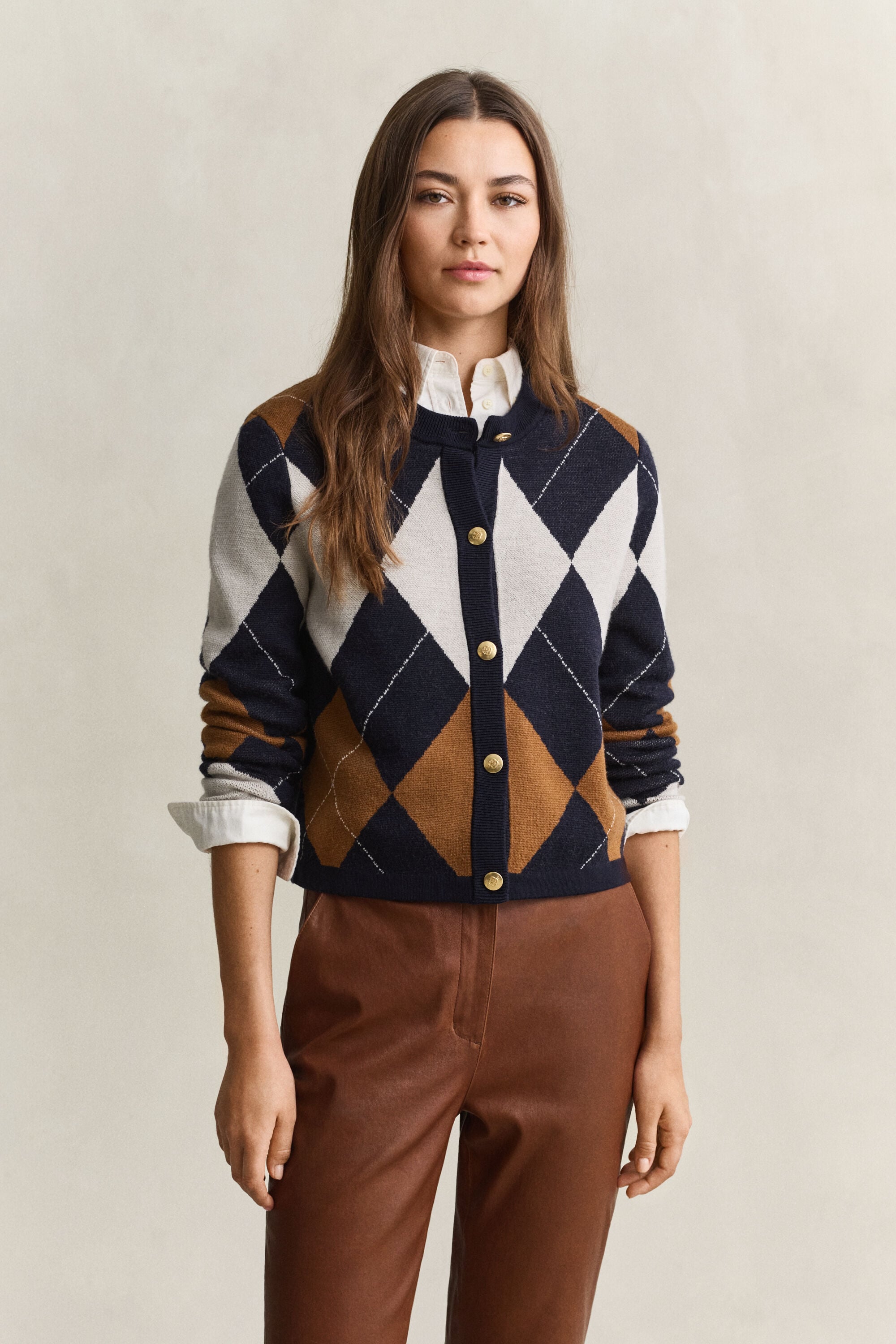 Cardigan à motif argyle