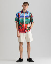 Chemise relaxed fit en soie à manches courtes Scenery