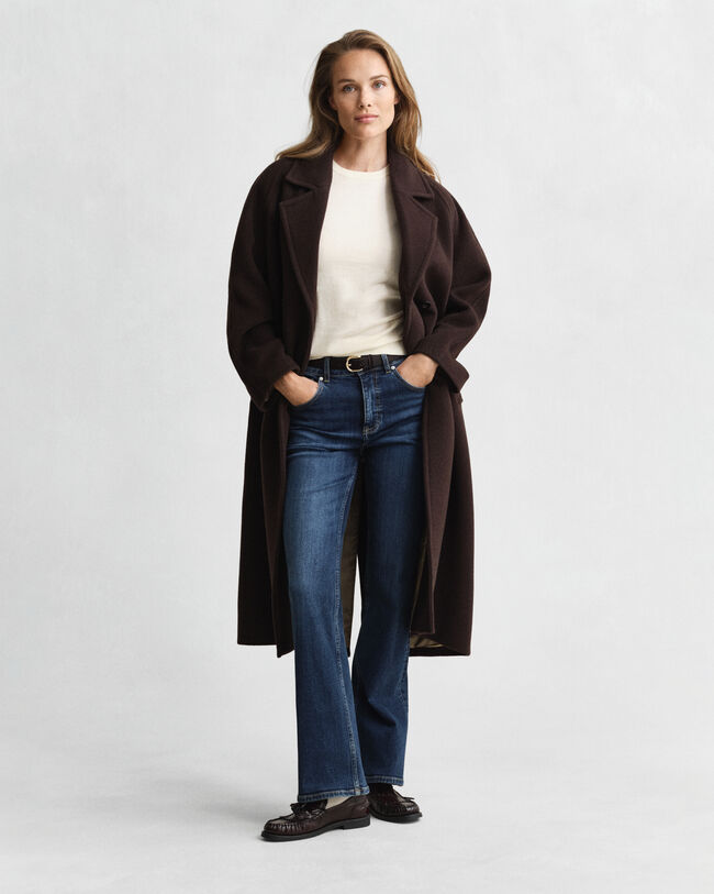 Pull col rond léger à manches courtes