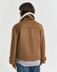 Veste aviateur en laine mélangée