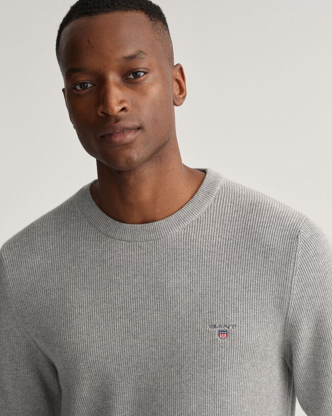 Pull ras du cou c&ocirc;tel&eacute; Texture