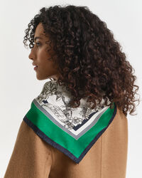 Foulard en soie à imprimé arbres