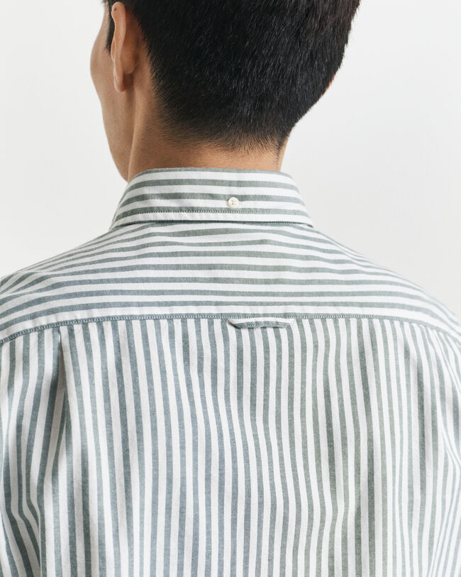 Chemise coupe slim en coton Oxford stretch à rayures