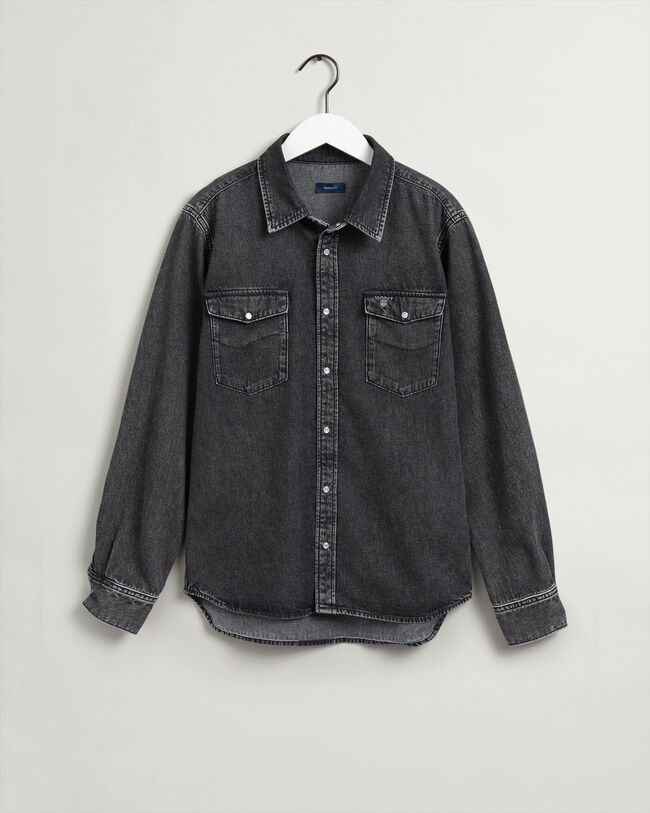 Chemise ultra-ample en denim Teen Boys