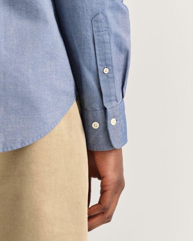Chemise slim fit en coton Oxford