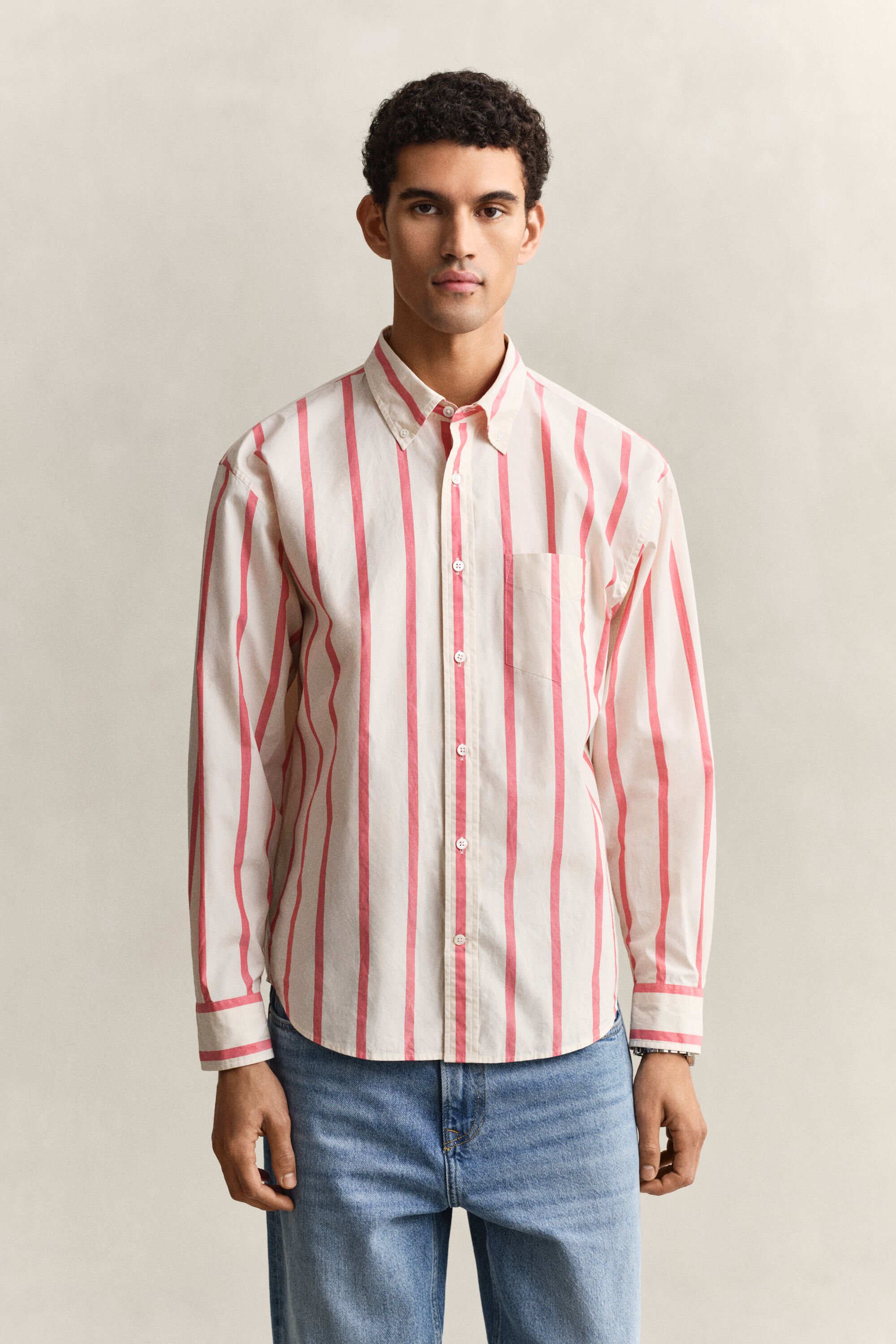 Chemise à rayures en popeline Heritage