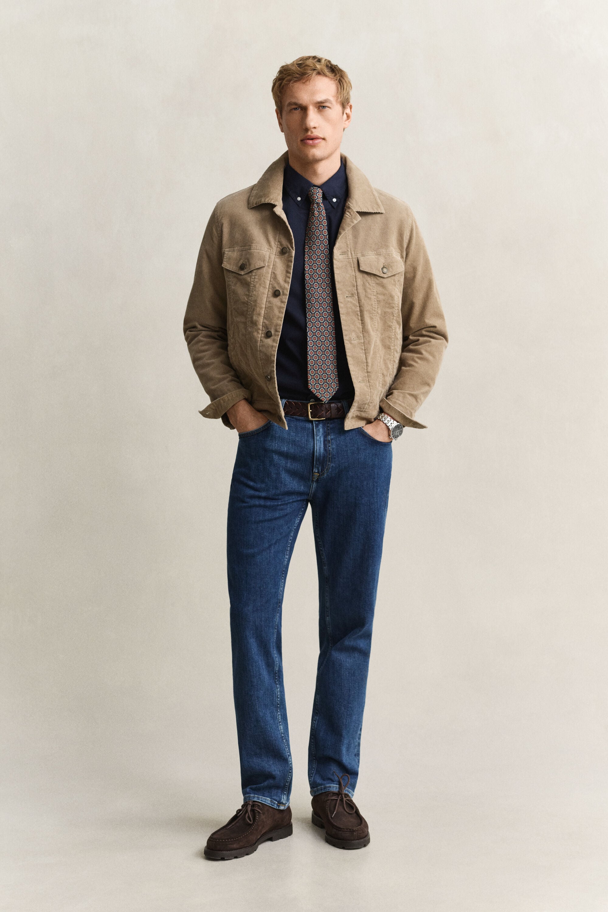Chemise regular classique en popeline