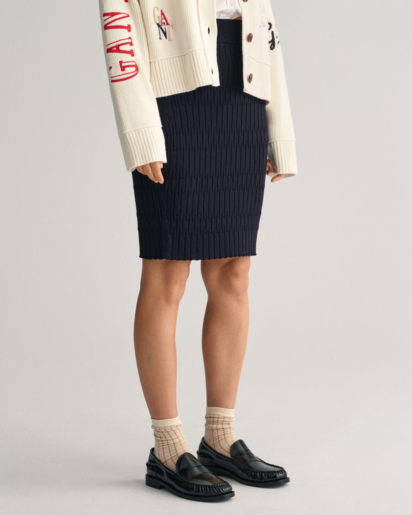 Jupe en maille texturée