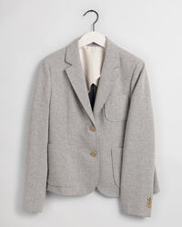 Veste blazer slim fit en jersey de coton piqu&eacute; Tech Prep&trade;