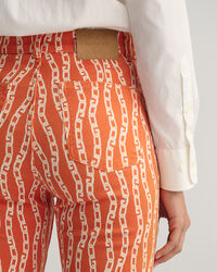 Jean court Chain Print