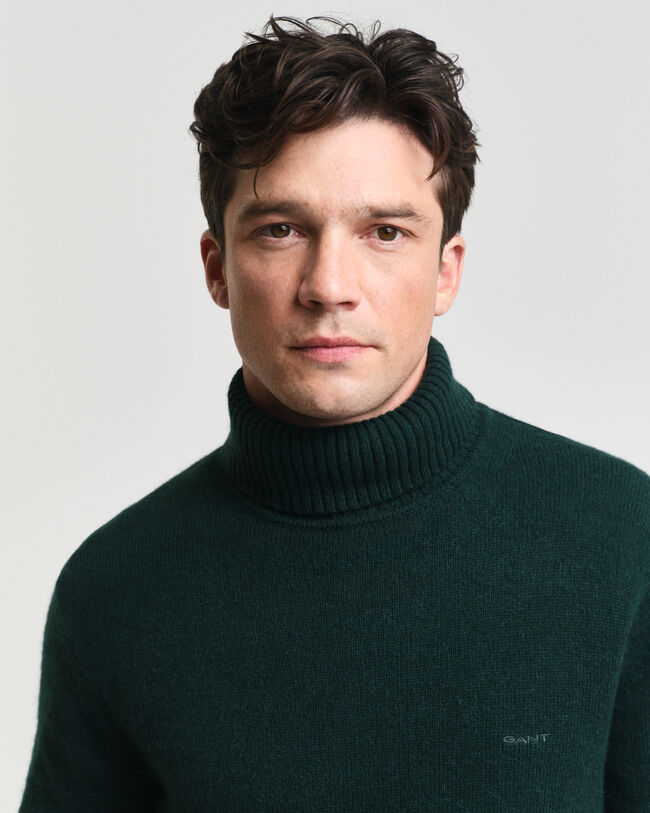 Pull col roulé en laine mélangée