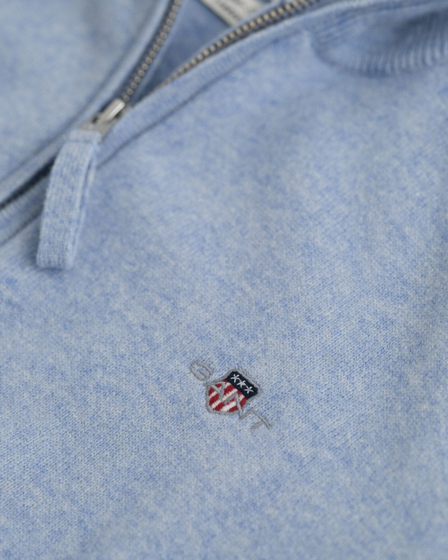 Pull à demi-zip en laine d'agneau ultra-fine