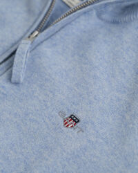 Pull à demi-zip en laine d'agneau ultra-fine