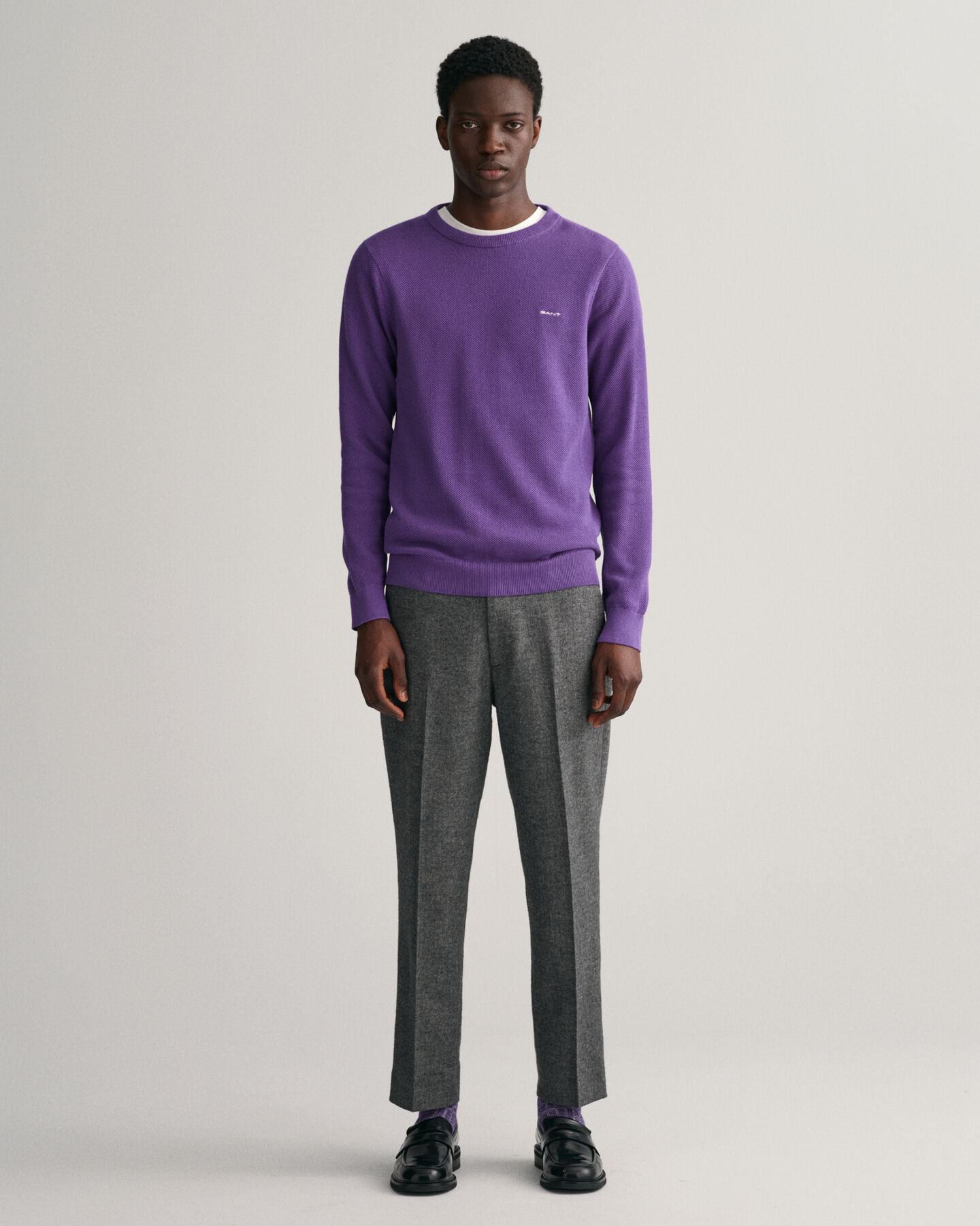 Pantalon ajusté à chevrons