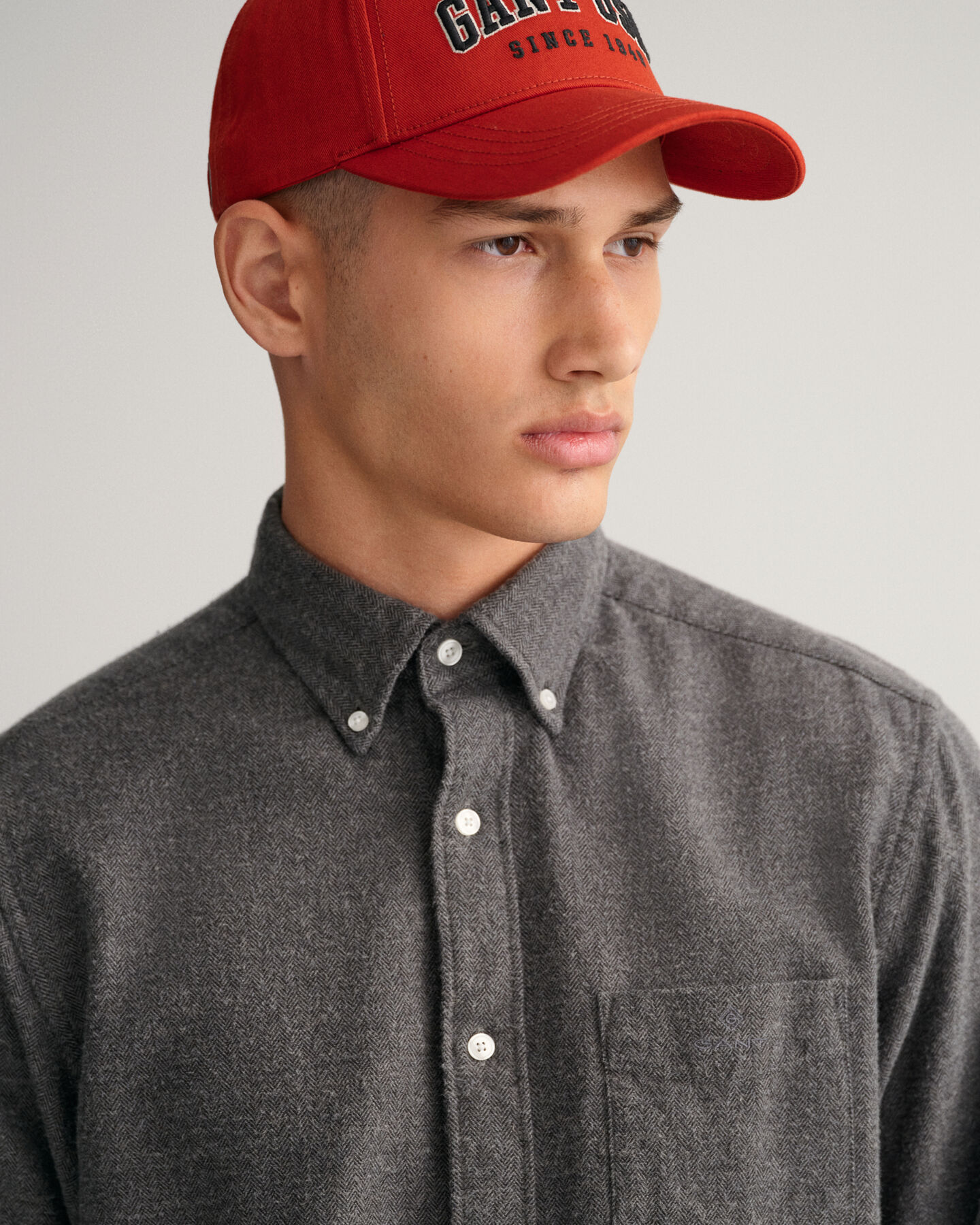 Chemise regular fit à chevrons