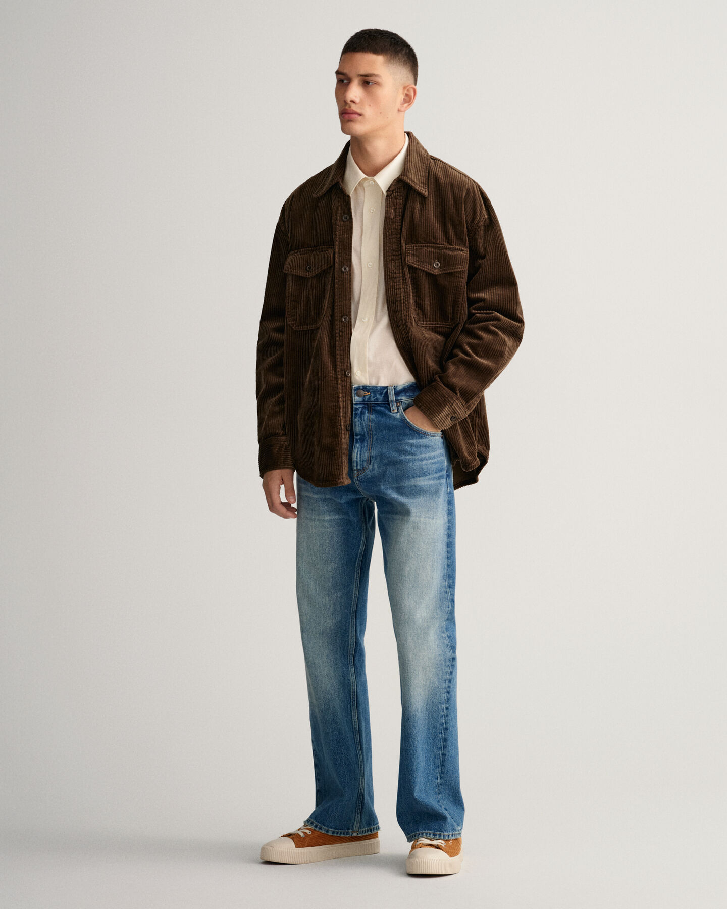 Surchemise en velours côtelé