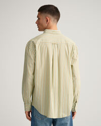 Chemise relaxed fit &agrave; rayures en fil-&agrave;-fil