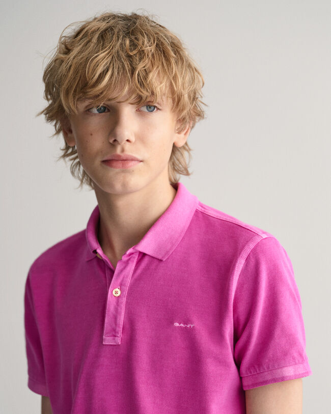 Polo en coton piqu&eacute; Sunfaded Teens