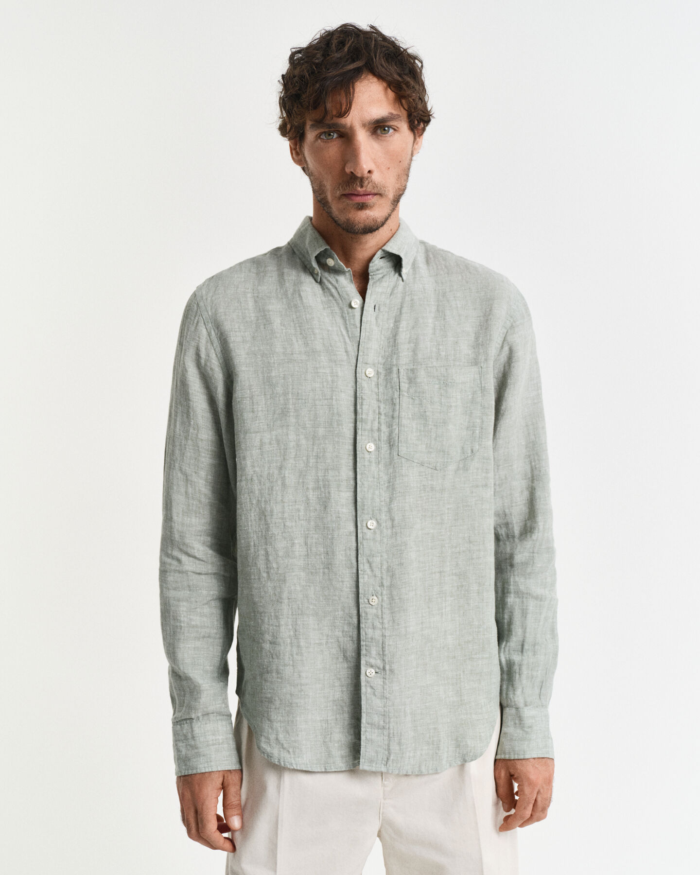 Chemise coupe regular en lin