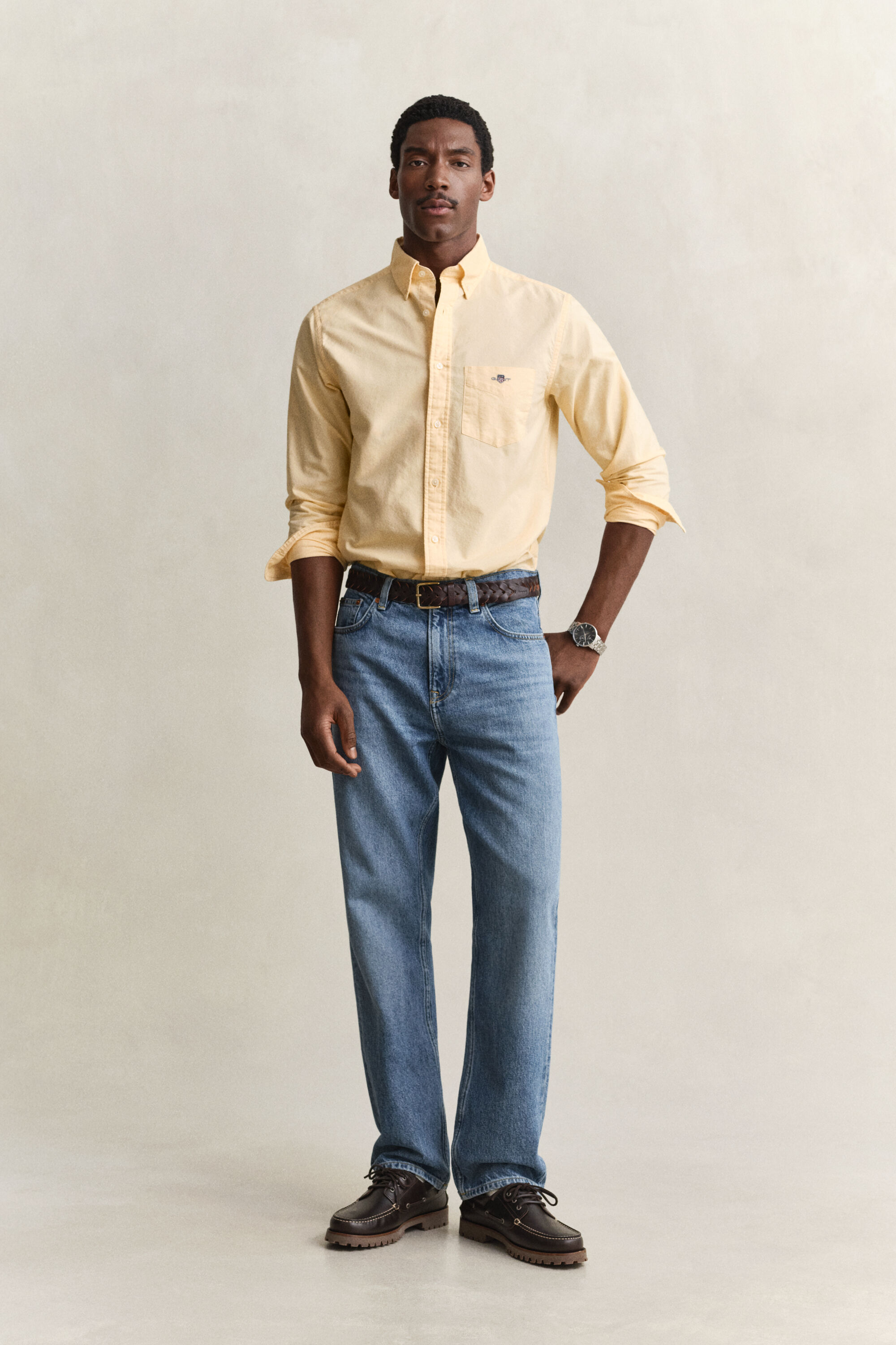 Chemise coupe regular en coton Oxford classique