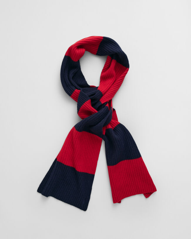 Écharpe tricotée à rayures