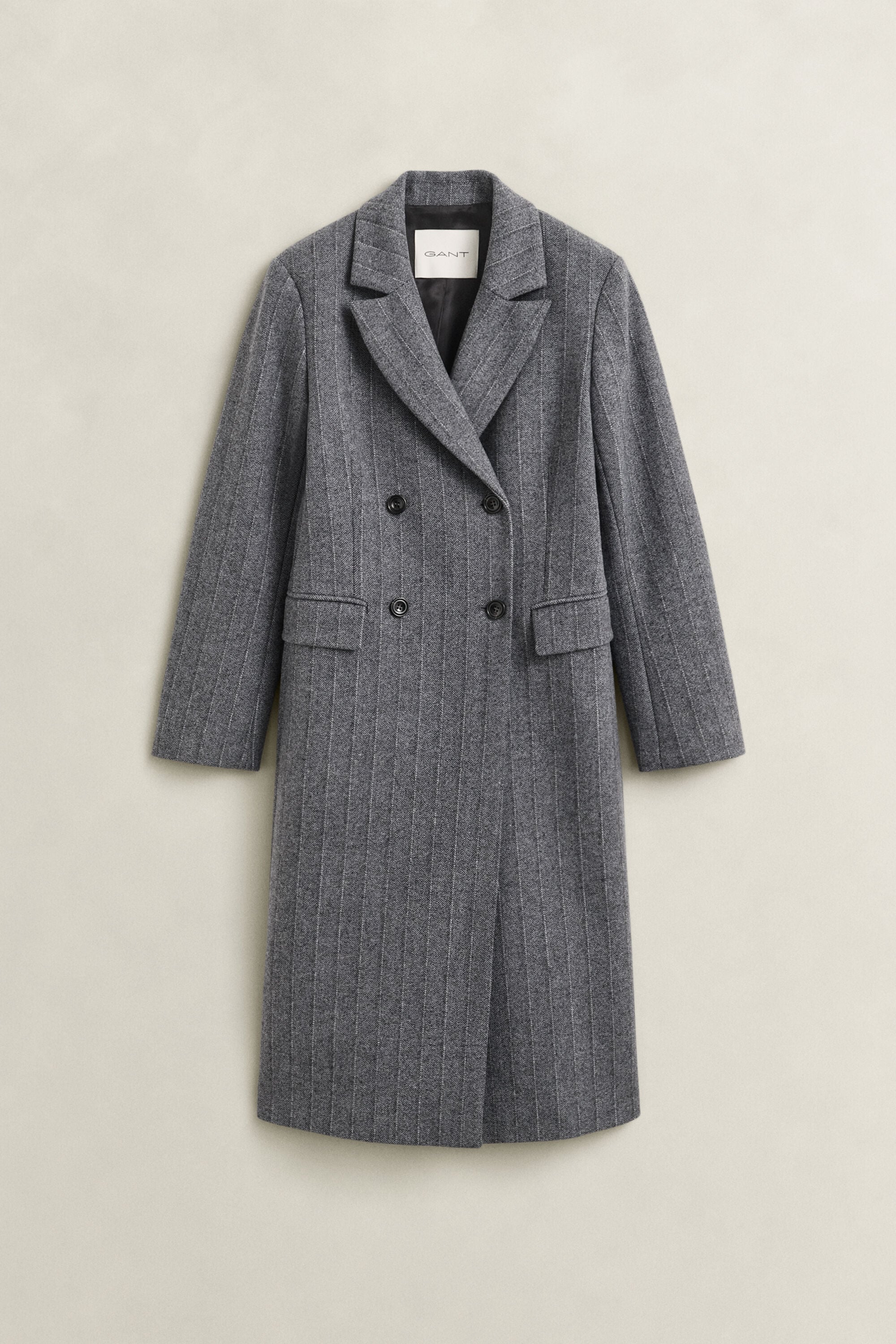 Manteau en laine mélangée à rayures