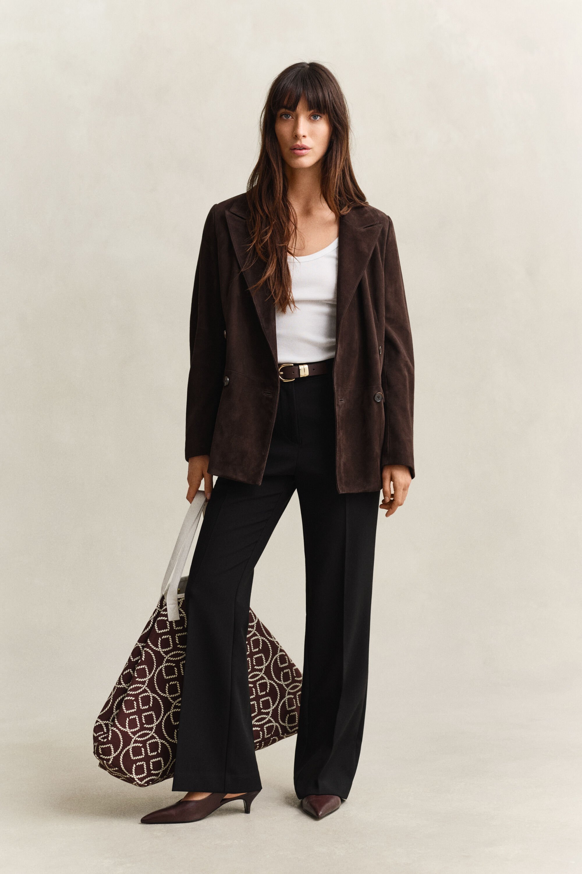 Pantalon décontracté coupe évasée