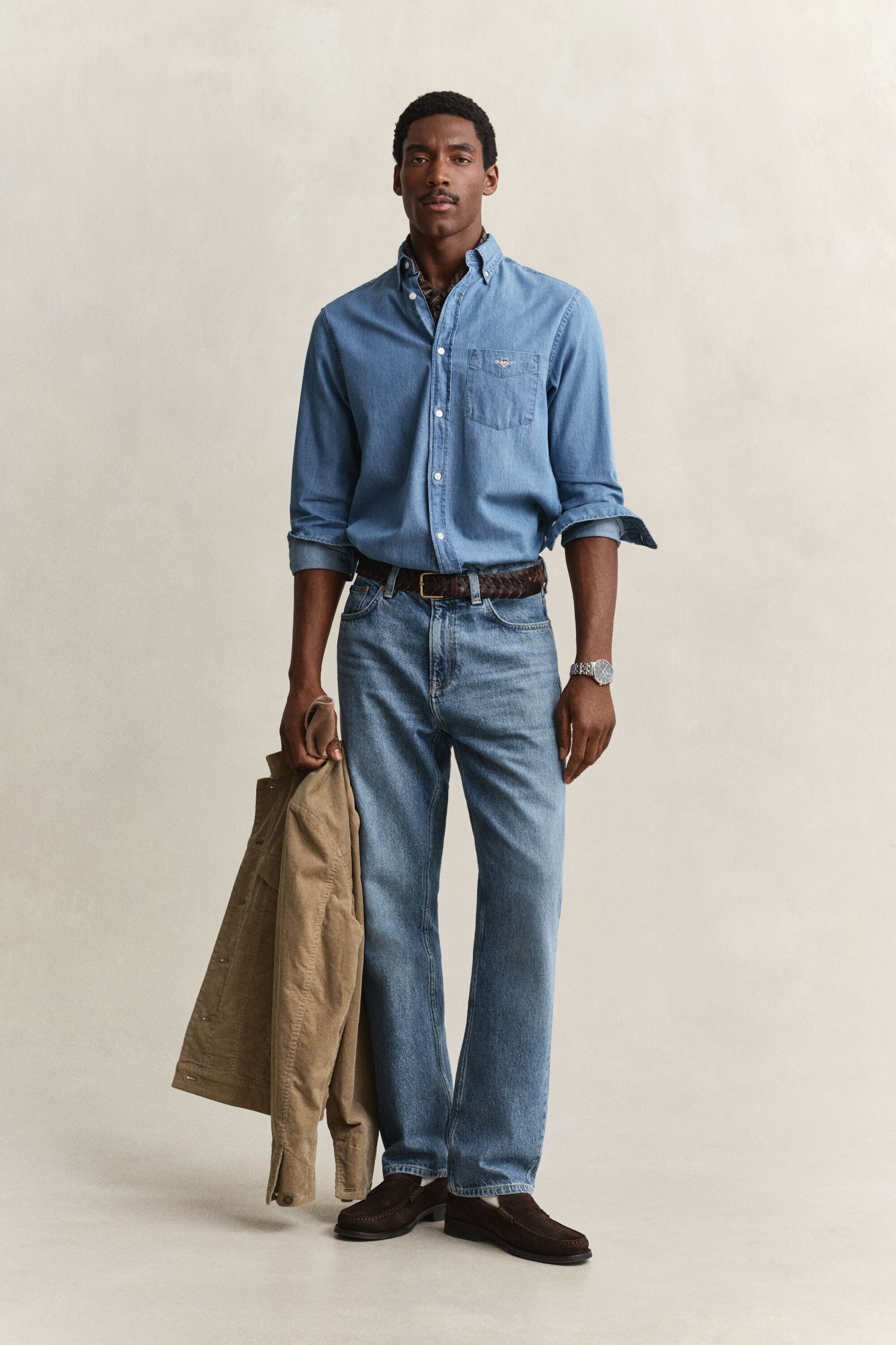 Chemise coupe regular indigo