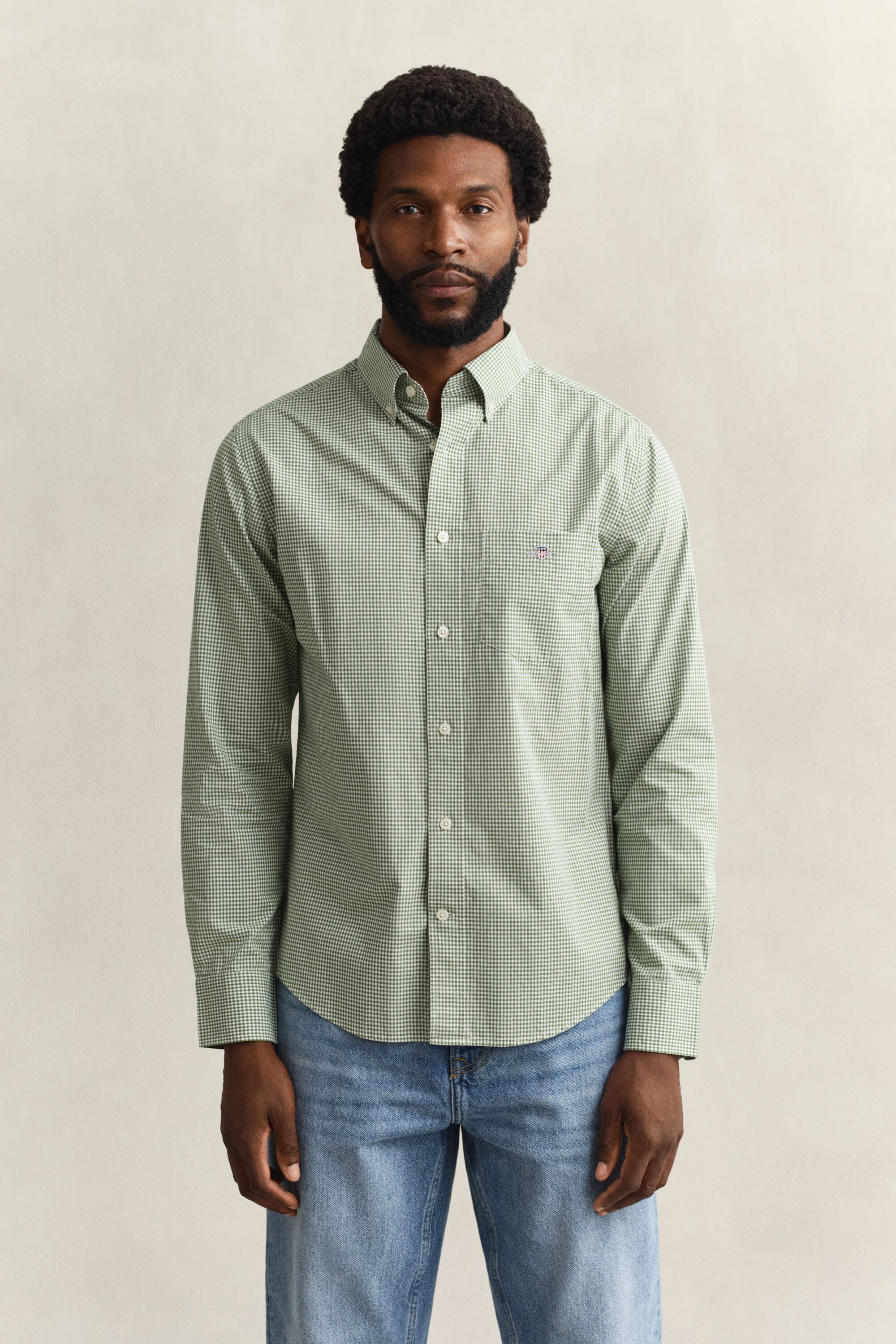 Chemise vichy en popeline classique