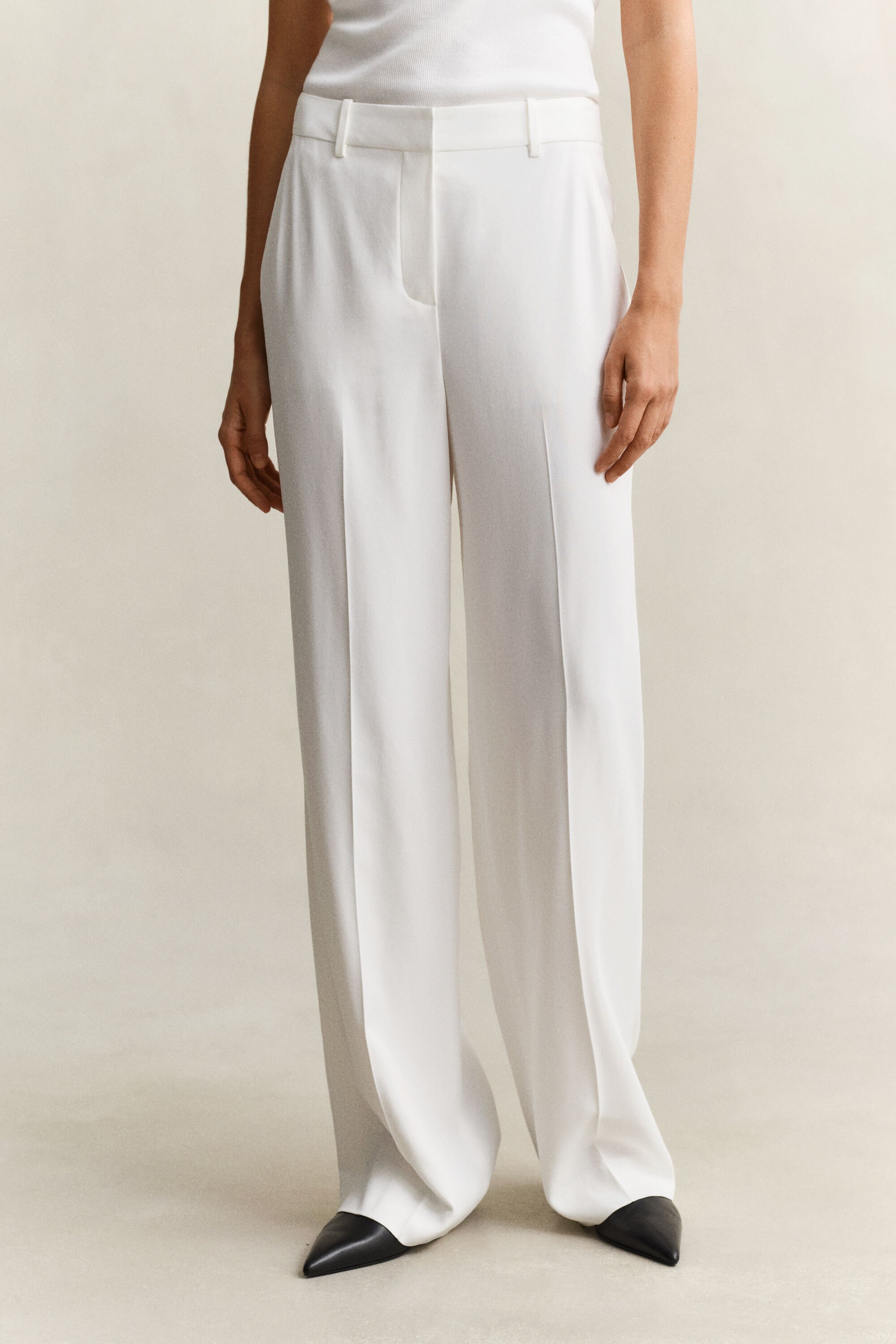 Pantalon habillé en crêpe