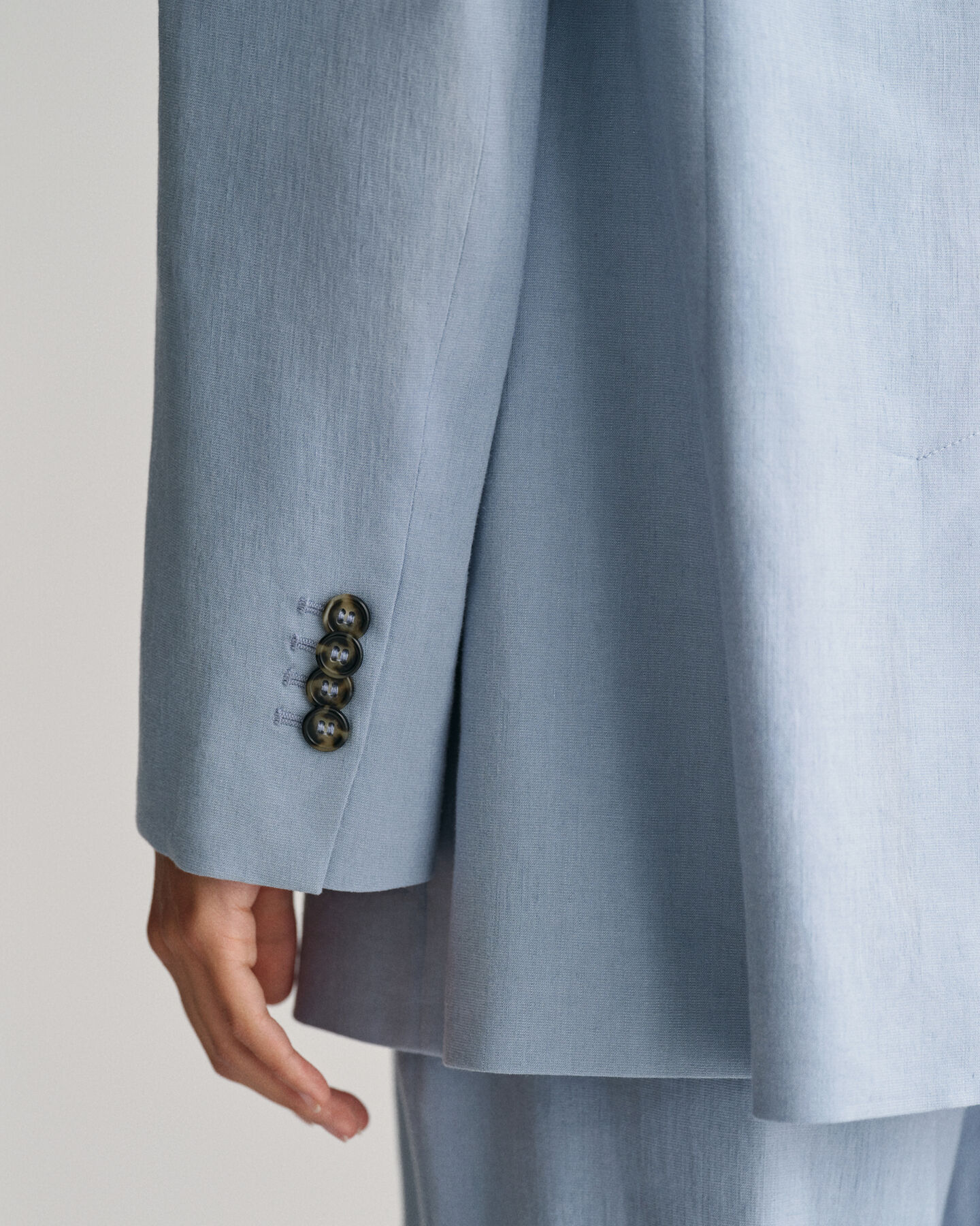 Veste blazer en lin stretch regular fit