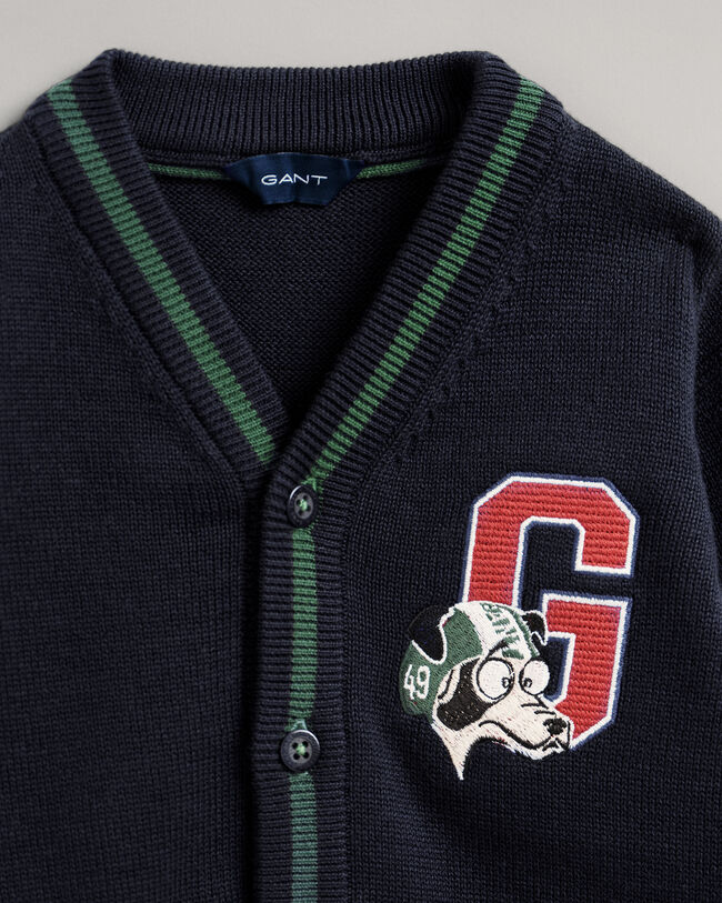 Cardigan tricot&eacute; avec chien et lettre G Baby Boy